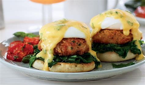 Crab Cake Benedict with Florentine Hollandaise - Recipe | Recipe | Crab ...