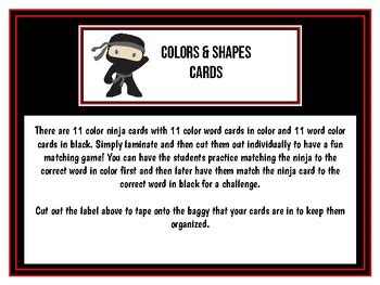 Ninja Themed Math & Literacy Activities by Teach Play with Mrs J