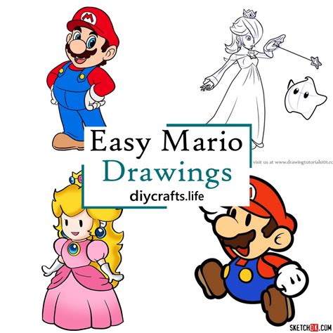 24+ Simple Mario Characters Drawings - CarlosMatyas