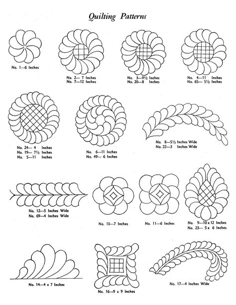 Hand Quilting Templates