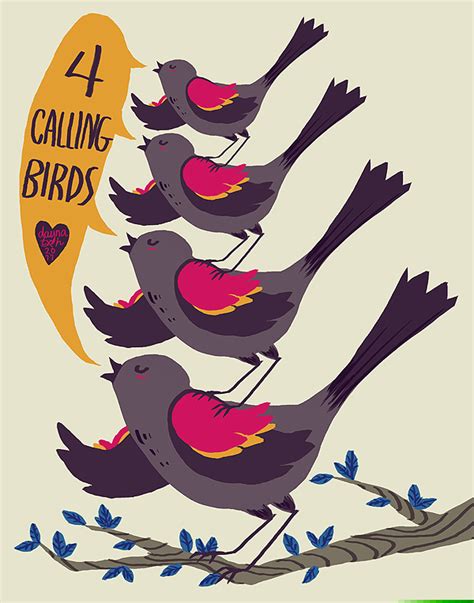 Four Calling Birds Clipart | Free Images at Clker.com - vector clip art ...