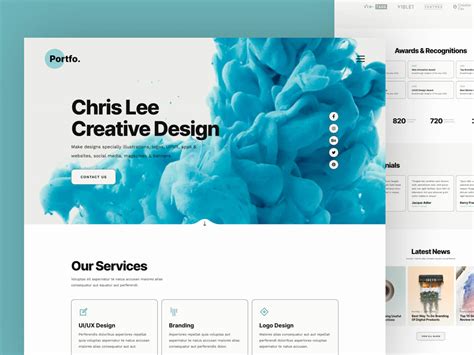 Portfo - Creative Portfolio Website Free Figma Template ...