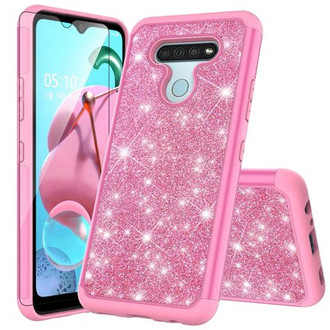 for LG K51 Q51 LG Reflect Glitter Phone Case Dual Layer Full-Body ...