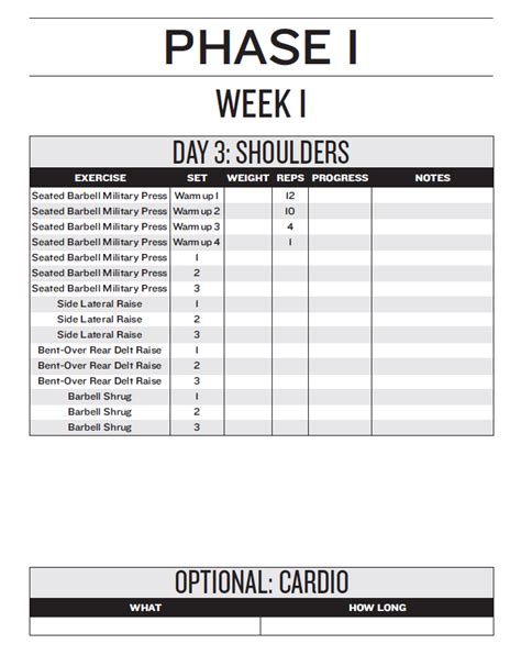 Bigger Leaner Stronger Workout Tracker - WorkoutWalls