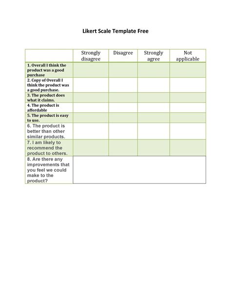 Likert Scale Template Word Free - FREE PRINTABLE TEMPLATES