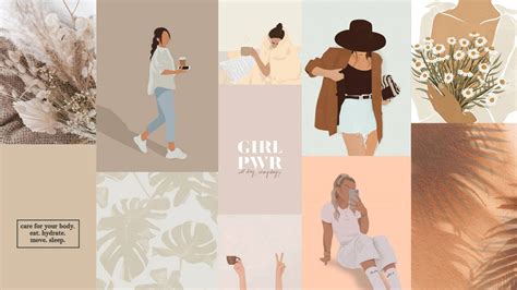 Download girl on pink - a collection of illustrations Wallpaper ...