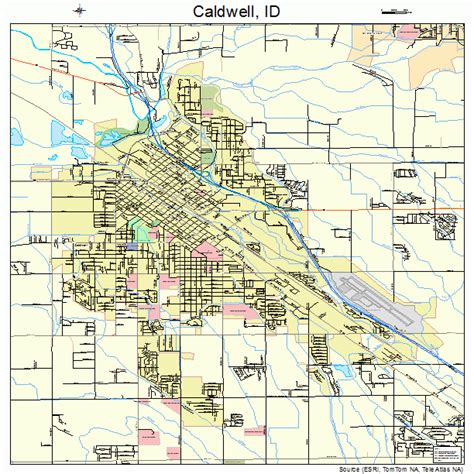 Caldwell Idaho Street Map 1612250