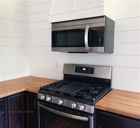 DIY FAUX VENT HOOD WITH A MOUNTED MICROWAVE - Grace Oaks Designs