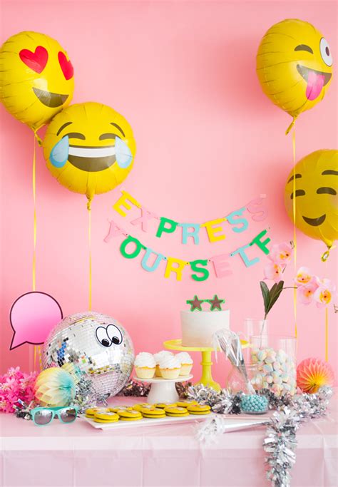 Emoji Party: Express Yourself! | Emoji party decorations, Emoji party ...