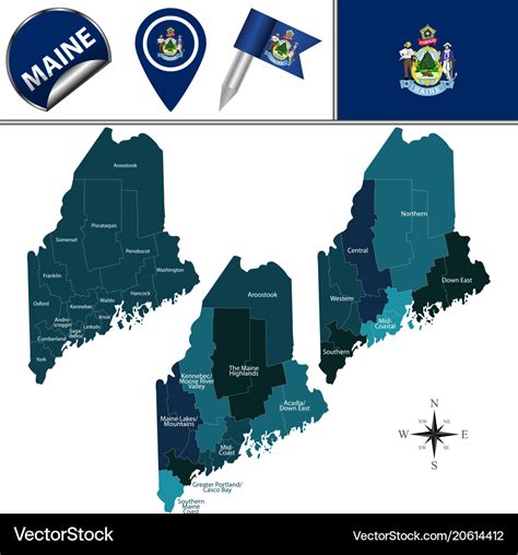 Map Of Central Maine - Shane Darlleen