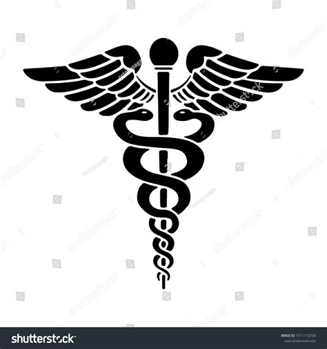 Medical Snake Caduceus Logo Sign Template Stock Vector (Royalty Free ...