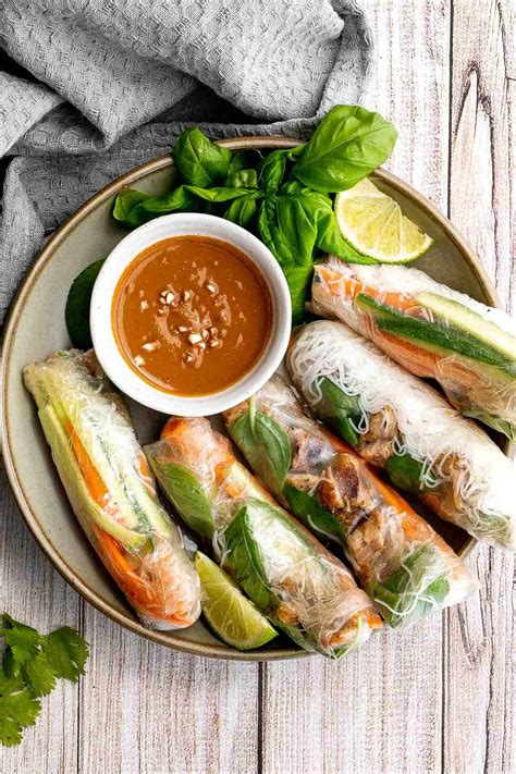 Vietnamese Summer Rolls with Chicken - Ahead of Thyme