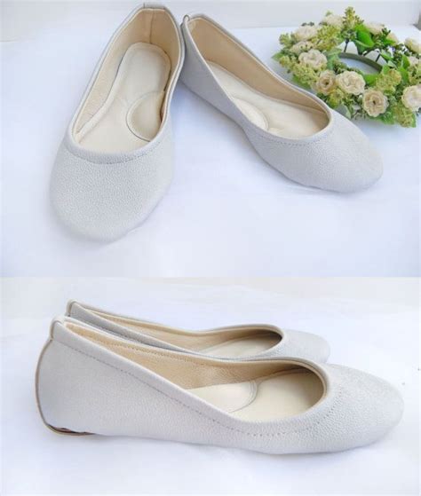 White leather ballet flats bridal ballerina shoes by Erinbonnie, €73.50 ...