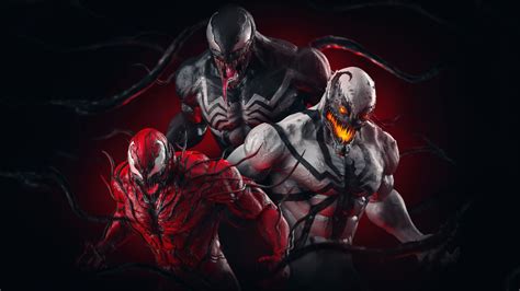 Desktop Wallpaper Venom Vs Carnage Vs Antivenom, Villain, Hd Image ...