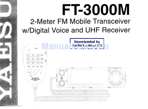 YAESU FT-3000M USER MANUAL Pdf Download | ManualsLib