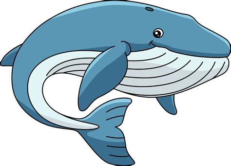 Blue Whale Cartoon Colored Clipart Illustration 6458195 Vector Art at ...