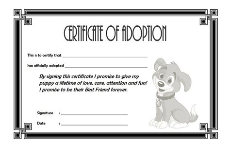 10+ Pet Adoption Certificate Editable Templates Free Download – Fresh ...