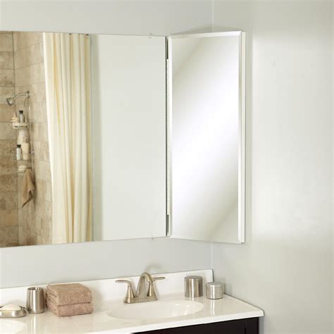 Zenith Products Over the Mirror Corner Cabinet 14" x 36" Beveled Mirror ...