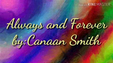 Always and Forever Lyrics By:Canaan Smith - YouTube