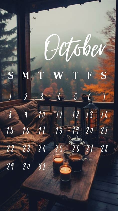 October Calendar 🍂 | October calendar wallpaper, Calendar wallpaper ...