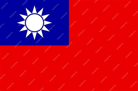 Premium Vector | Political symbol flag of taiwan vector illustration