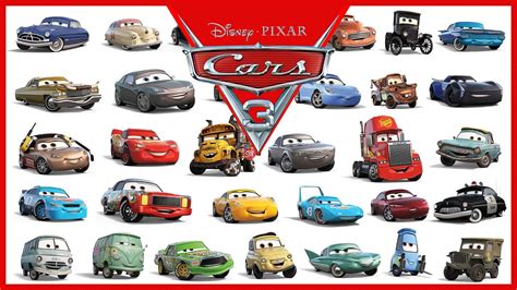 Disney Pixar Cars 3 All Characters Cars - YouTube