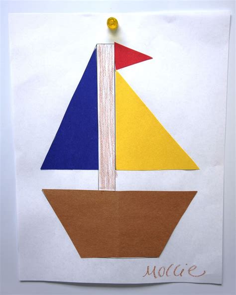 Shapes | Transportation crafts, Boat crafts, Kindergarten crafts