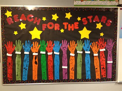 Bulletin board-reach for the stars | Star themed classroom, School ...