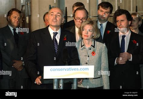 Conservative party leader Iain Duncan Smith with his wife Betsy outside ...