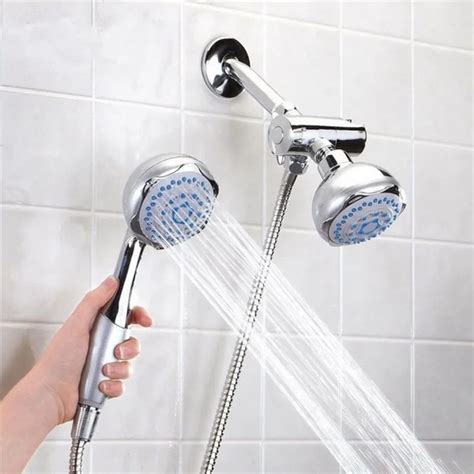 Double head shower head Multifunctional 3 Way 2 in 1 Dual Shower Heads ...