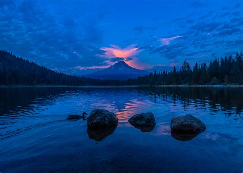 Lake Blue Sky Sunset 4k Wallpaper,HD Nature Wallpapers,4k Wallpapers ...