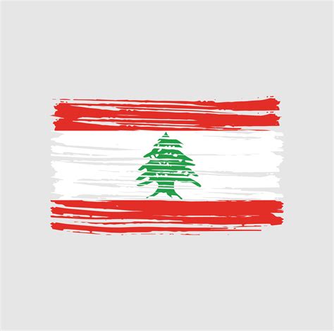 Lebanon Flag Brush Strokes. National Flag 6414330 Vector Art at Vecteezy