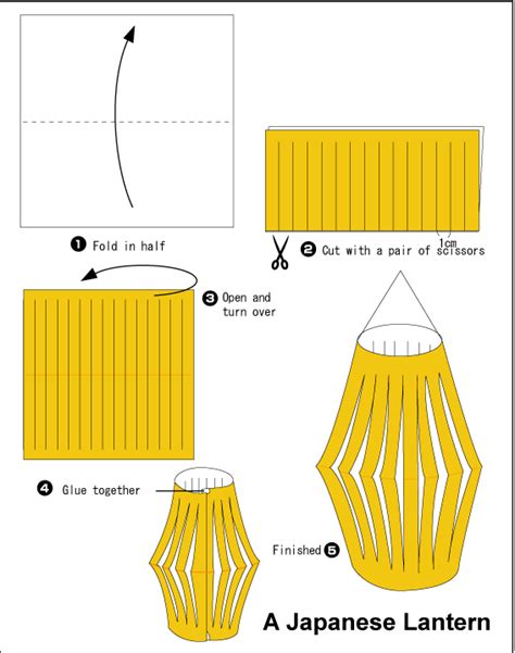 Japanese Lantern - Easy Origami instructions For Kids