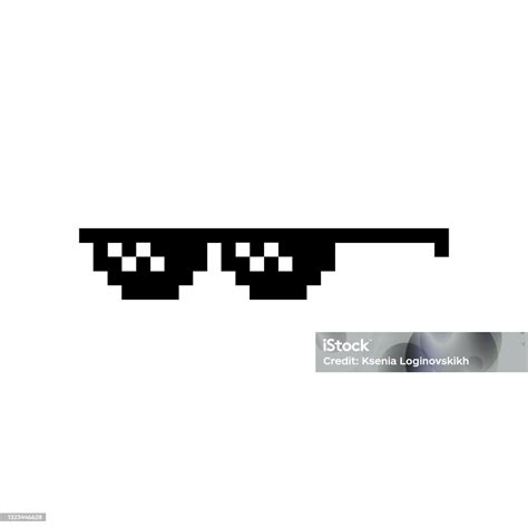 Boss Glasses Meme Vector Illustration Thug Life Design Stock ...