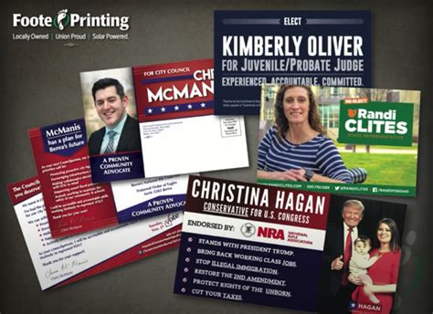 Political Postcard Design, Printing, and Mailing