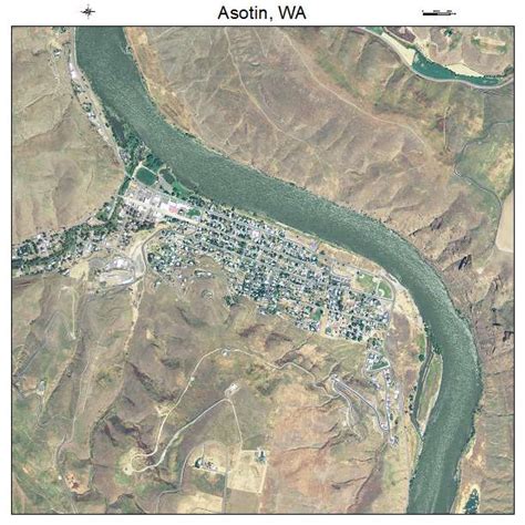 Aerial Photography Map of Asotin, WA Washington