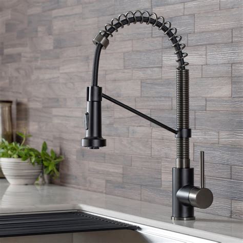 KRAUS Bolden™ Single Handle 18-Inch Commercial Kitchen Faucet with Dual ...