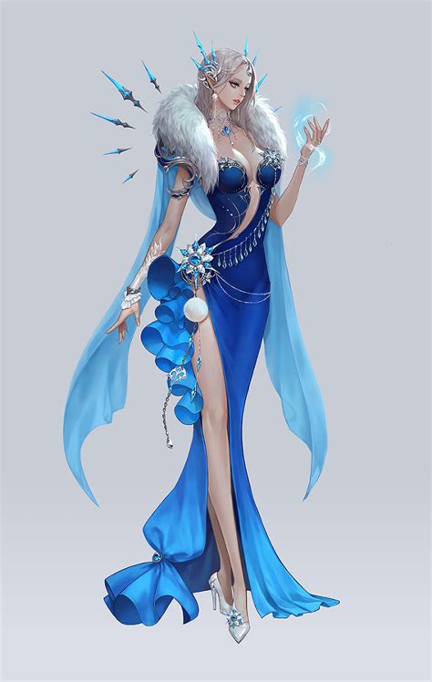 ArtStation - Ice queen / elf, Juyoung Kim | Guerreira fantasia, Fadas ...