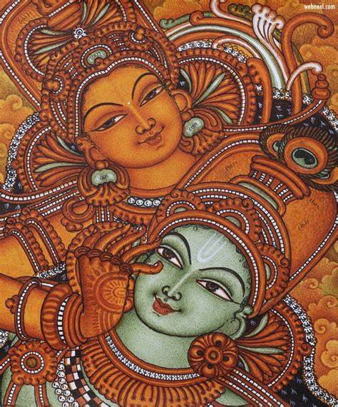 Radha Krishna Kerala Mural Painting Art Painting Gallery Indian Art ...