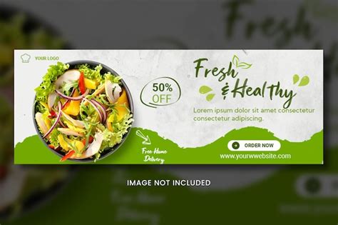 Premium PSD | Healthy food cover design food facebook cover design