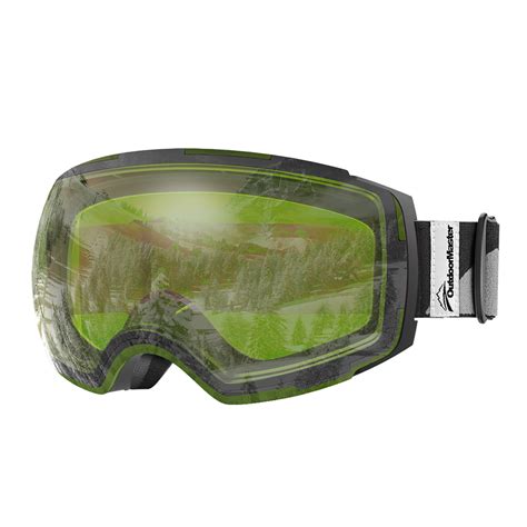 Ski Goggles PRO // Black + Green - Outdoor Master - Touch of Modern