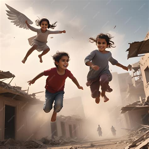 Premium AI Image | Children of Gaza Palestine this is peace 2023