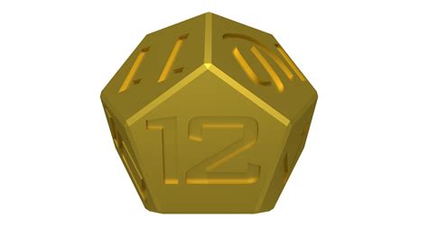 STL file Dodecahedron dice (12 sides)・3D printing model to download・Cults