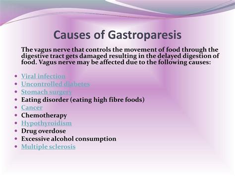 PPT - Gastroparesis: Causes, Symptoms, Diagnosis and Treatment ...