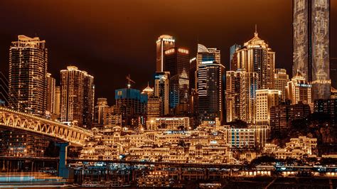 Chongqing Skyline At Night