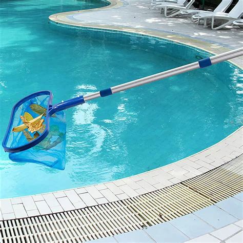 Swimming pool cleaning tool Deep Net with Rod Professional Leaf Rake ...