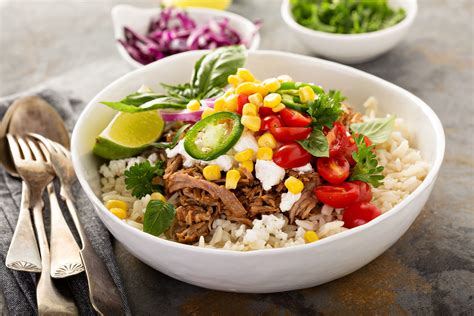 Low FODMAP pulled pork burrito bowl recipe | Monash FODMAP - Monash Fodmap