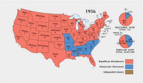 US Election of 1956 Map - GIS Geography