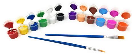 Buy Kids Acrylic Paint Set - 12 Colors + 2 Brushes Pumpkin Paint Small ...