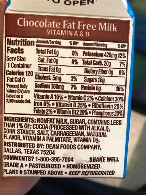 Trumoo Chocolate Milk Nutrition Facts | Blog Dandk